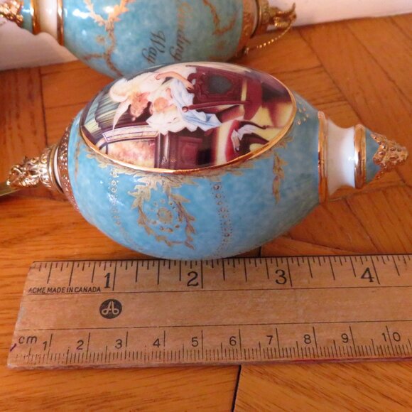 3 Bradford Editions Heirloom Ornaments ‘Guiding the way " Angels Porcelain 1999 - Picture 10 of 10